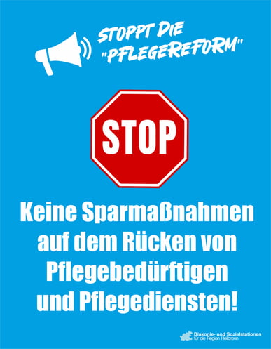 Sozialstation beteiligt sich an Protestaktion gegen geplante Pflegereform